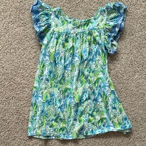 Lilly Pulitzer Small Vibrant Blue and Green Top
